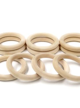 极速20Pcs Naturalm Wooden Baby Teether Ring Infant Molars DI