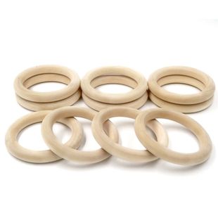 极速20Pcs Naturalm Wooden Baby Teether Ring Infant Molars DI