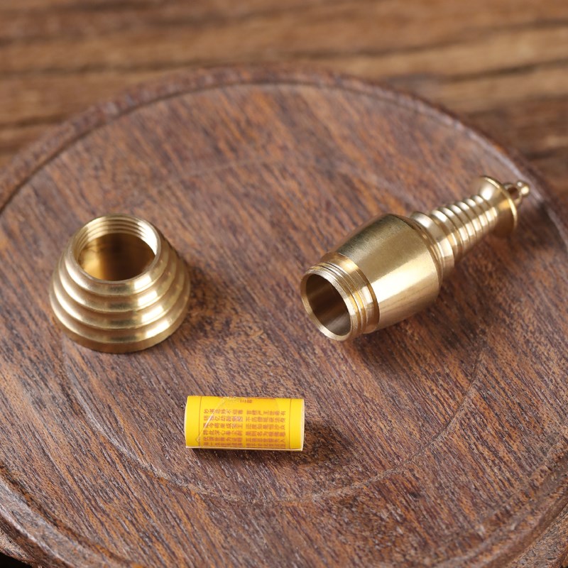 极速黄铜舍利塔嘎乌盒挂件楞严咒钥匙链朱M砂钥匙扣舍利子装藏男