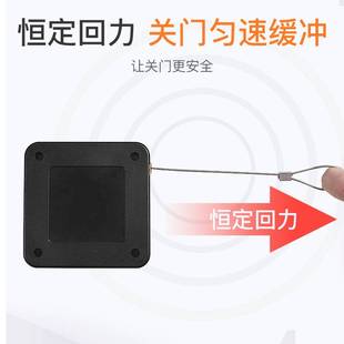 極速免打孔閉門器自動關門器v家用液壓緩沖拉門簡易拉繩彈簧閉合