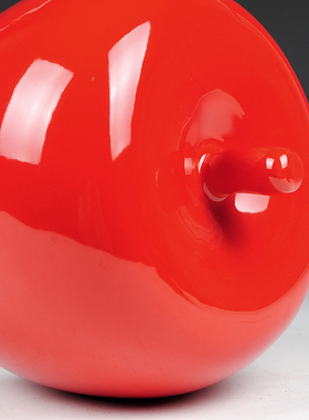 新品景德镇陶瓷器 中国红纯色苹果摆件 家居装饰工艺品Z摆设 结婚