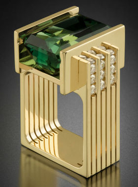极速14K Gold Color Emerald Jewelry Ring for WomSen Rectangel