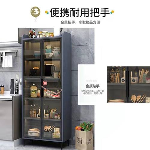 极速餐柜不生锈餐柜碗p盘柜整体橱柜简易组装酒柜鞋柜收纳柜餐具