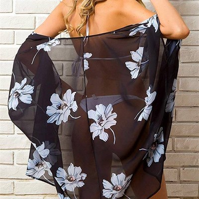 极速2020 Summer Women Chtiffon Floral Kimono Beach Cardigan