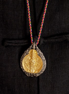 极速藏银千e手观音菩萨佛像吊坠随身复古本命年男女情侣西藏式配