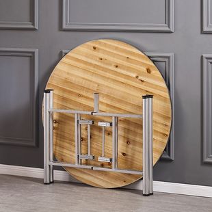 极速圆桌饭店用实木餐桌圆桌木圆餐桌八人位带转盘的圆Z桌面大排