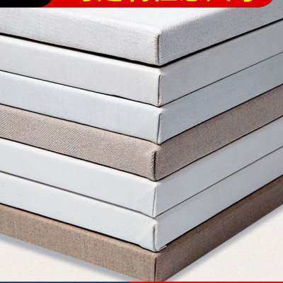 极速新品厂促油画l框带画布亚麻空白画板画布带框空白油画画框外