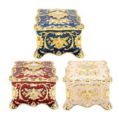 Jewelmry Metal Box 极速Vintage European Style Enamel Jewelry