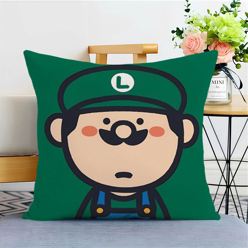 极速新款卡通马里奥皮p卡丘星之卡比抱枕套方形沙发卧室靠背腰枕