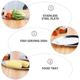 极速Plate Fish Servqing Dish Plates Tray Platter Dinner