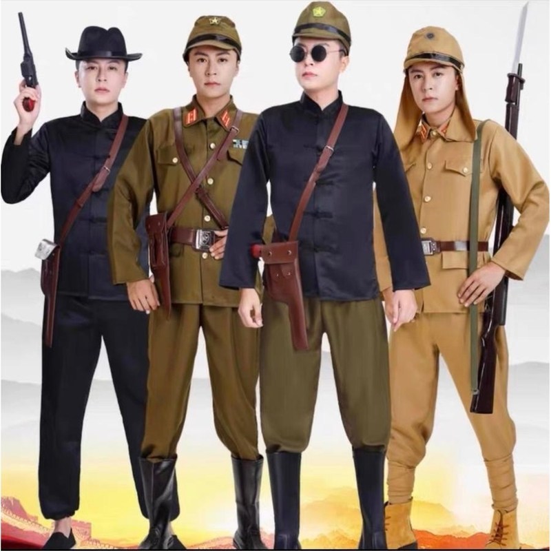 民国时期抗日影视剧日本兵特务皇协二狗子小品舞台喜剧表演出服装