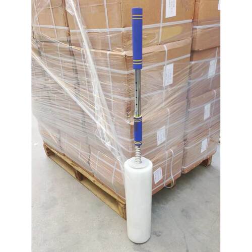 伸缩手持加长杆托盘缠绕膜器拉伸膜围膜缠膜打包神器工具打包装机