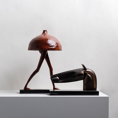 Dnnni蘑菇人创意摆件高级感小众软装艺术品玄关柜客餐厅高端极简