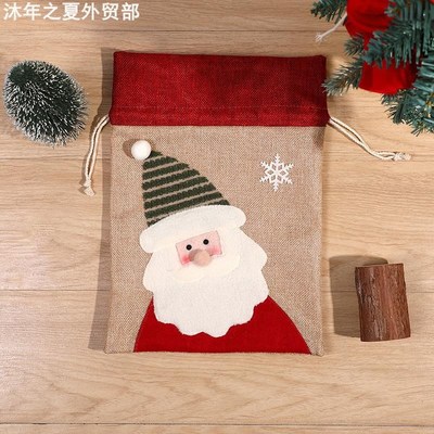 Christmas Snowman Drawstring Bag Gift Bag耶诞雪人抽绳布袋子