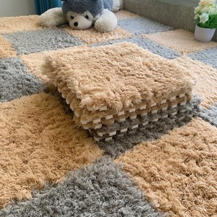 蛋糕绒拼接地垫卧室满铺加厚拼图地毯客厅阳台飘窗垫子可裁剪机洗