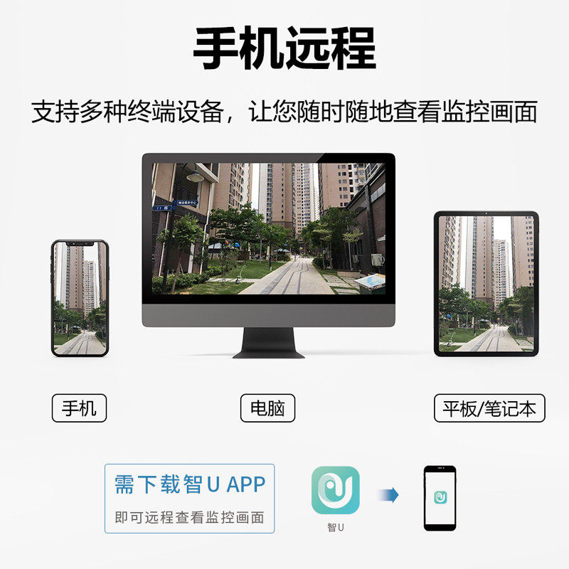 宇视高清摄像头200万半球300万家用夜视网络监控手机远程IPC3A3L