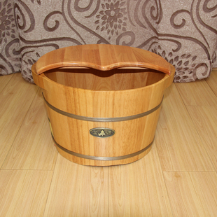 橡木泡脚木桶洗脚木盆足浴桶足浴盆泡脚桶富源24CM高耳朵