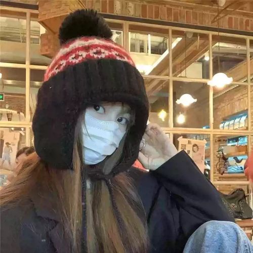 帽子女秋冬季加厚绒保暖护耳显脸小毛线防寒雷锋帽FFF