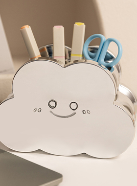 创意云朵笔筒f办公桌面装饰摆饰轻奢高级感送闺蜜实用生日礼物女