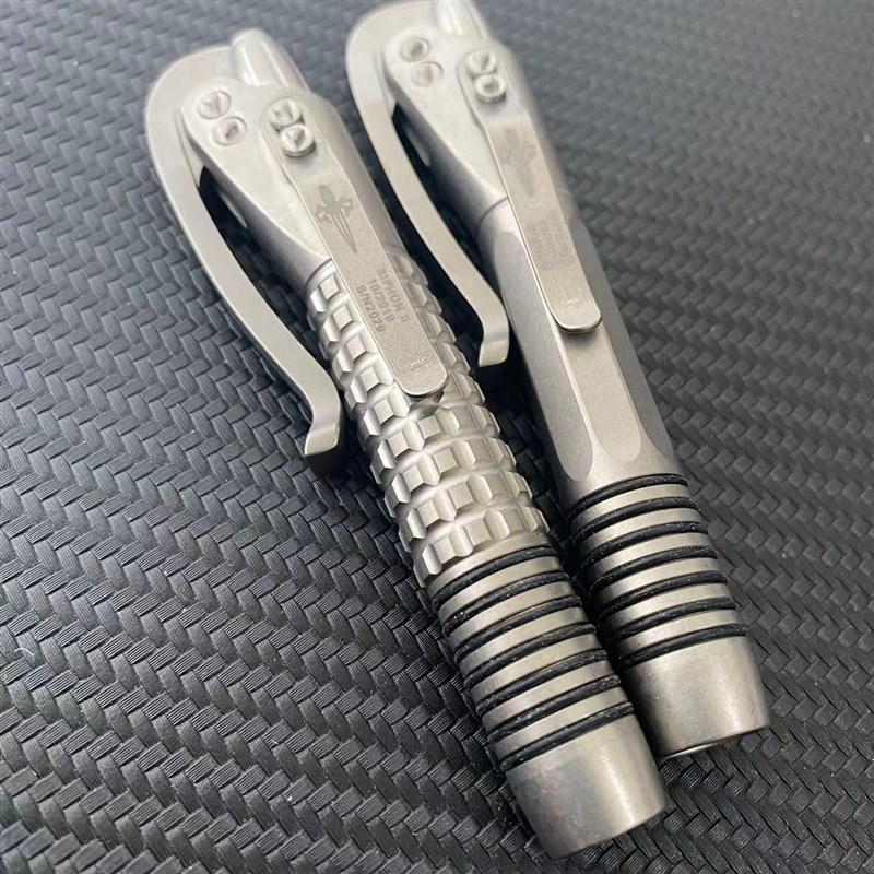 纯钛合金虹吸笔雷纹八面微技术日常书写中性笔提T拉手写便携随身