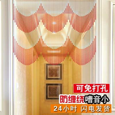 珠帘子门帘家用塑料隔断s帘卫生间风水葫芦半截过道帘门连新款欧