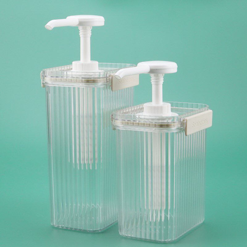 糖压瓶奶茶店定量果酱汁果糖按压瓶按压头手压式咖啡店糖浆瓶商用