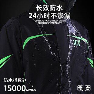 冬季保暖加绒加厚雨衣骑行防寒服外卖骑手分体式男款摩托车防暴雨
