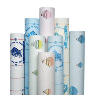 环保无甲醛儿童房卡通气球墙纸自粘卧室温馨男孩女生房间装饰壁纸