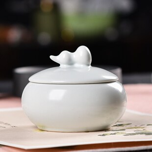 带盖火锅砚台陶瓷文房四宝学生书法多功能笔架山墨盒墨海毛笔笔砚