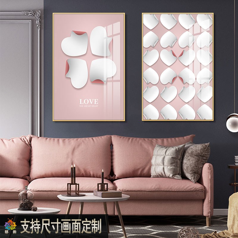 立体感几何图案装饰画p现代轻奢风客厅背景墙挂画样板间餐厅晶瓷图片