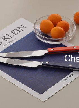 【韩国原单】Cher餐刀牛排刀430不锈钢PC手柄镭雕logo法式西餐刀