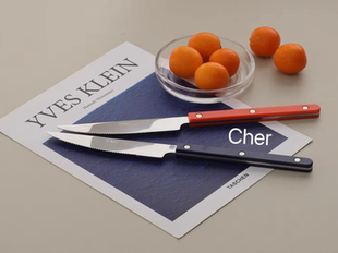 西餐刀 Cher餐刀牛排刀430不锈钢PC手柄镭雕logo法式 韩国原单