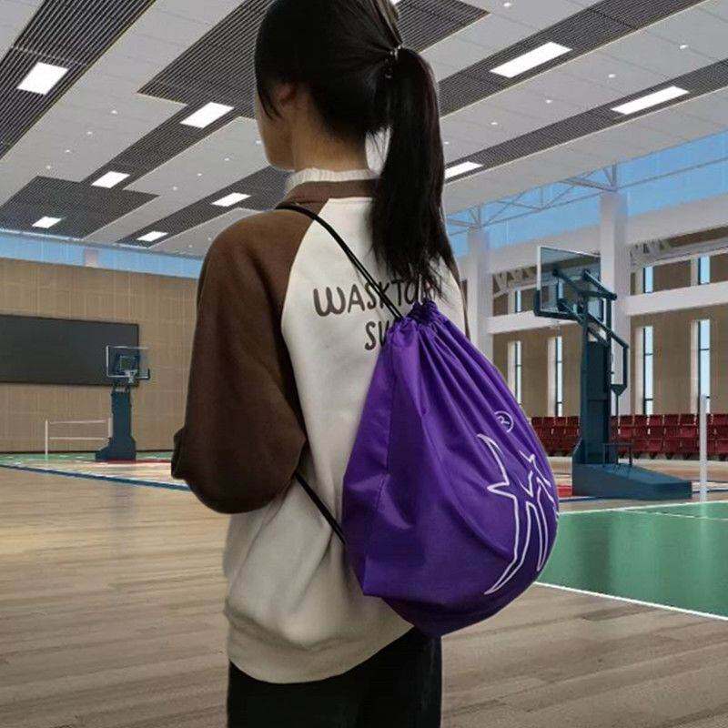 运动训练篮球双肩包大容量束口袋球类头盔收纳布袋