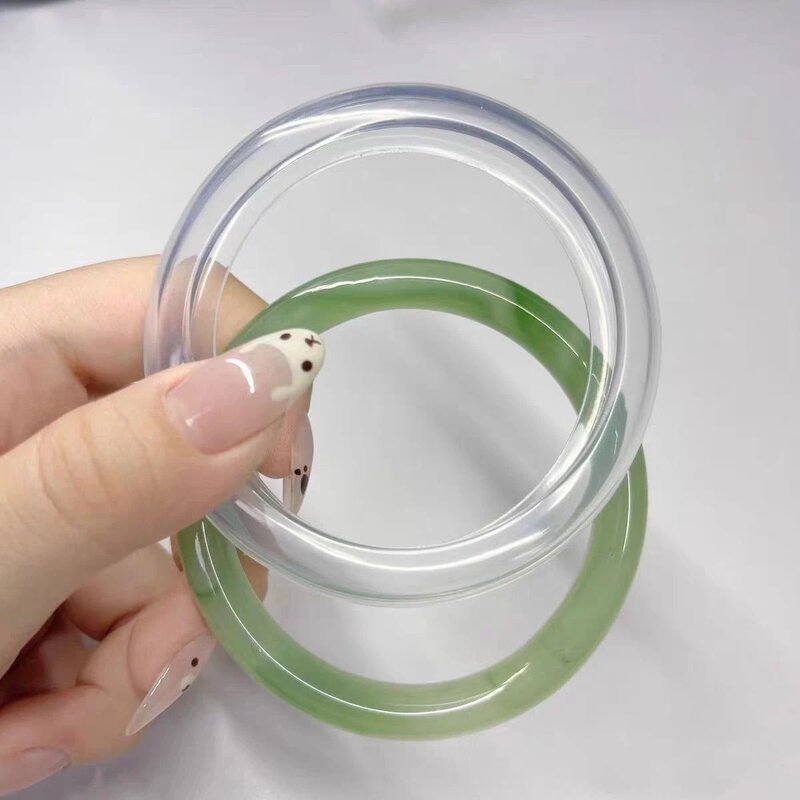 硅胶玉手镯保护套防磕碰磨损透明爱玉镯防护器具