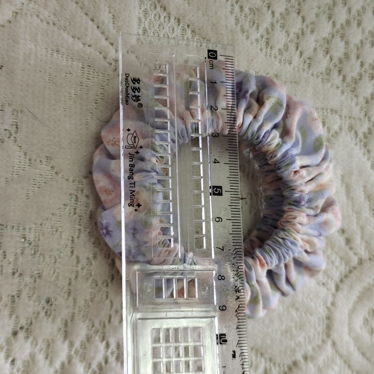 韩系蓝紫色碎花手镯玉镯手作保护套防护两用可当发圈爆款