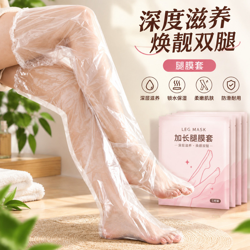 长款腿膜套一次性防水足膜手脚护理包脚套腿部防干裂保湿脚膜