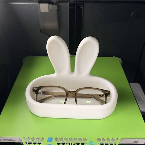 可爱兔子造型眼镜收纳盒 墨镜近视镜收纳置物盒少女心摆件3d打印