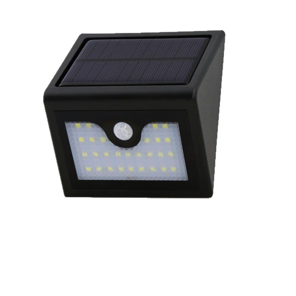 太阳能灯28led户外人体感应路灯花园草坪投光灯庭院景观装饰壁灯