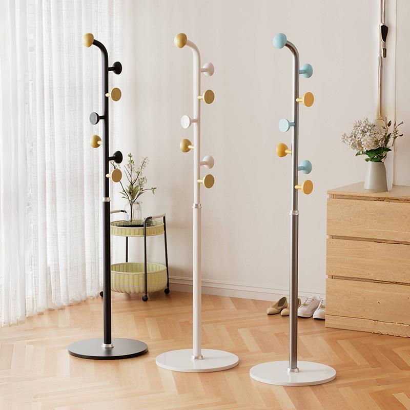 简约新中式落地衣帽架单杆挂衣架卧室客厅玄关挂衣服架子