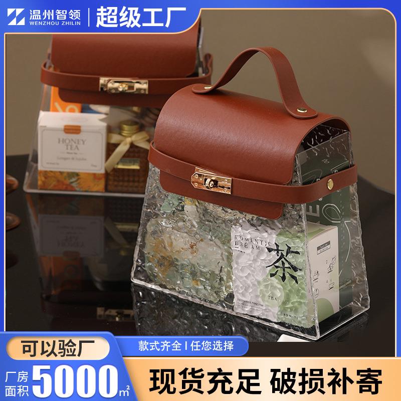 2025新款亚克力伴手圣诞礼盒同学梯形亚克力盒子谷子吧唧收纳盒