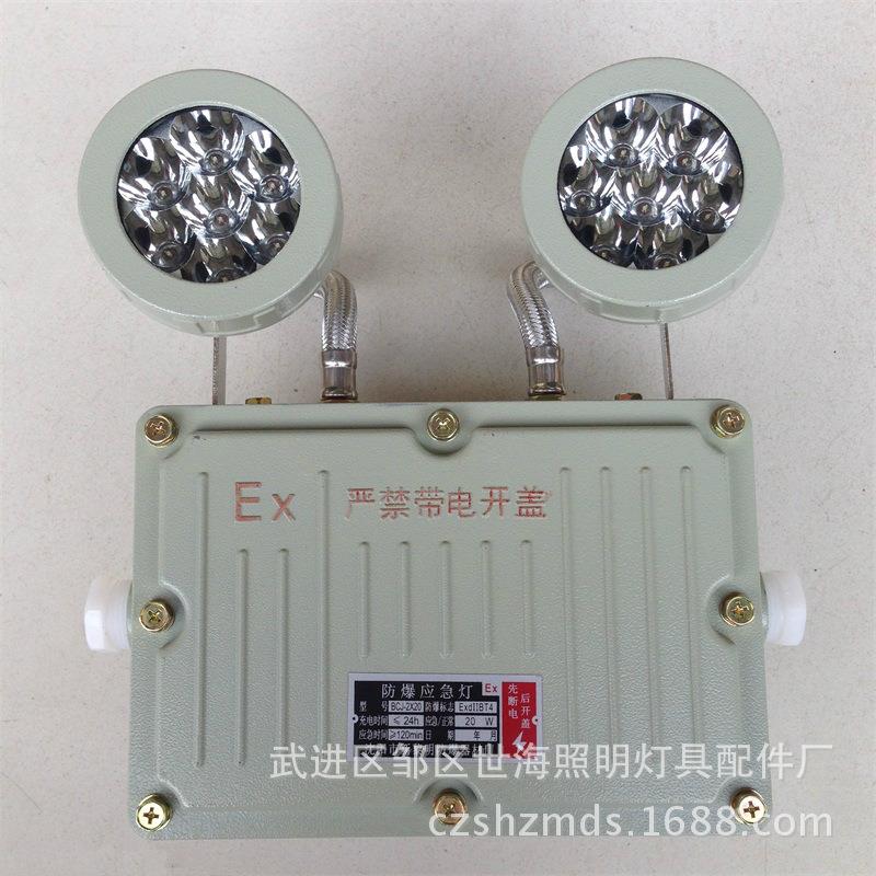 沈阳华容防爆2*3W白光led双头消防应急灯加油站220V应急照明灯