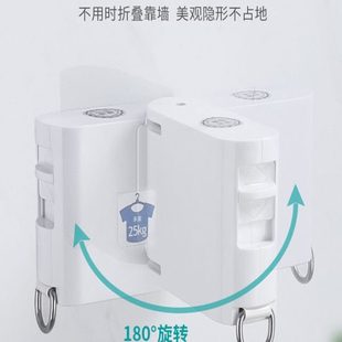 隐形晾衣绳室内免打孔晾衣服绳子家用伸缩晾衣架阳台壁挂晾衣神器