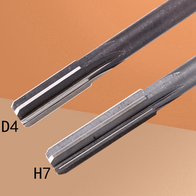 。H7 D4 机用铰刀直柄白钢加长刃铰刀机用高速钢绞刀高精度直柄铰