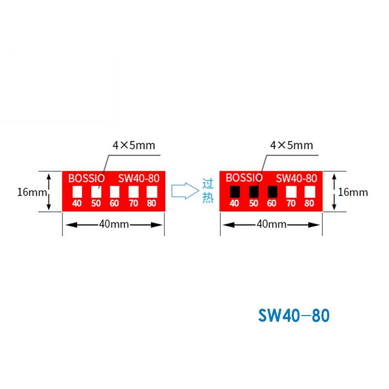 SWB-70不可逆测温纸变色示温贴片温度纸感温贴纸试温片SWB-4060片-封面