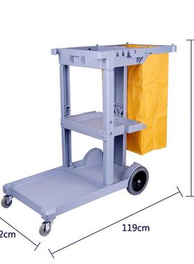 VLEN 多功能清洁车 保洁车 手推工具车 酒店打扫卫生服务车布草车