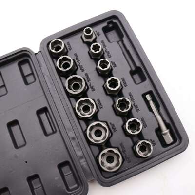 14pcs套装螺帽取出器破损残缺螺丝螺母取出器 厂家断丝取出器