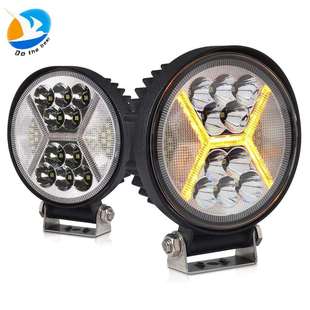 72W117W工作灯12v汽车越野车4英寸24v货车挂车圆形辅助灯