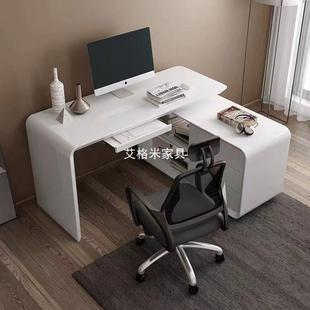电脑桌 现代简约书桌多功能小户型伸缩办公桌家用转角烤漆写字台式