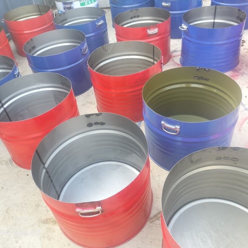 半截加厚铁桶旧桶大口工地柴油桶铁皮100升铁桶烧元宝炉子