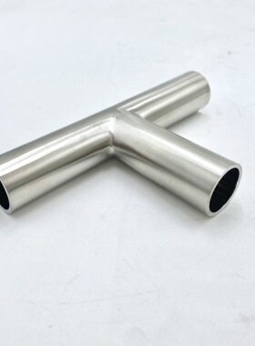 316L不锈钢BA级内外光亮电解抛光三通 卫生高洁净EP级管件气路管